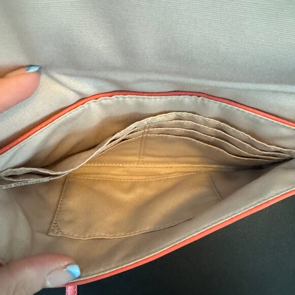 COACH - Kristin Smooth Coal Leather Wristlet Clutch Purse - Picture 7 of 8